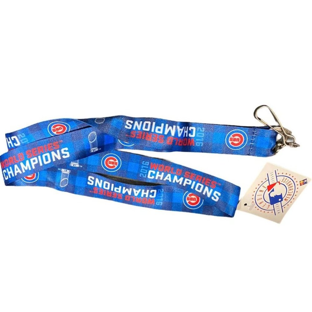 Chicago Cubs 2016 WS World Series Champions Champs Lanyard Keychain